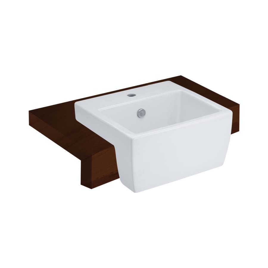 Chậu rửa mặt lavabo bán âm COTTO C02217 Quado C02217