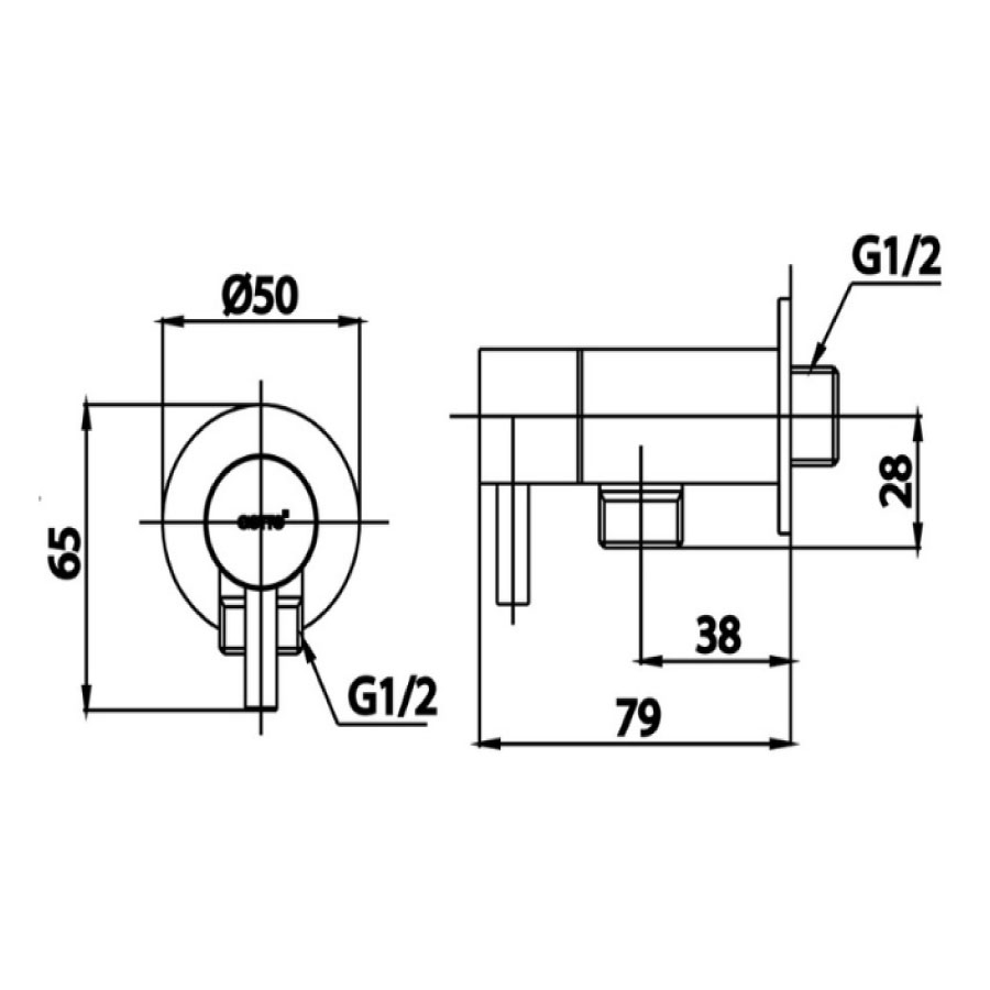 Củ sen tắm COTTO CT1264C53(HM) nước lạnh CT1264C53(HM) - 2