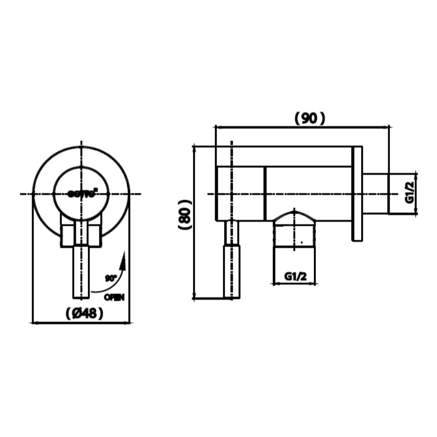 Củ sen tắm COTTO CT1267C54#SA(HM) nước lạnh CT1267C54#SA(HM) - 2