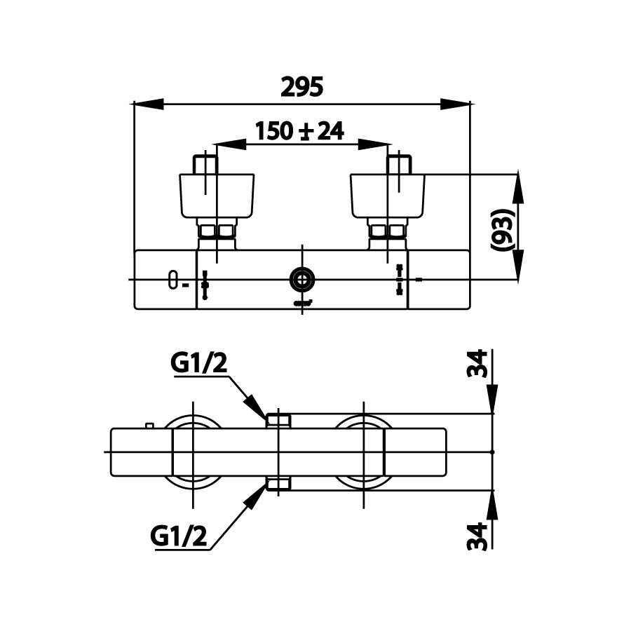 Củ sen tắm COTTO CT2042E nhiệt độ gắn tường Enrico CT2042E - 2