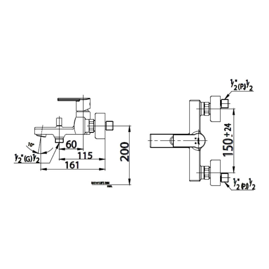 Củ sen tắm COTTO CT2095A nóng lạnh Alto CT2095A - 2