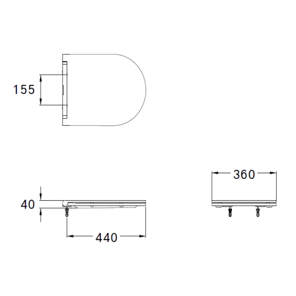 Nắp bàn cầu đóng êm COTTO C90804 C90804 - 2