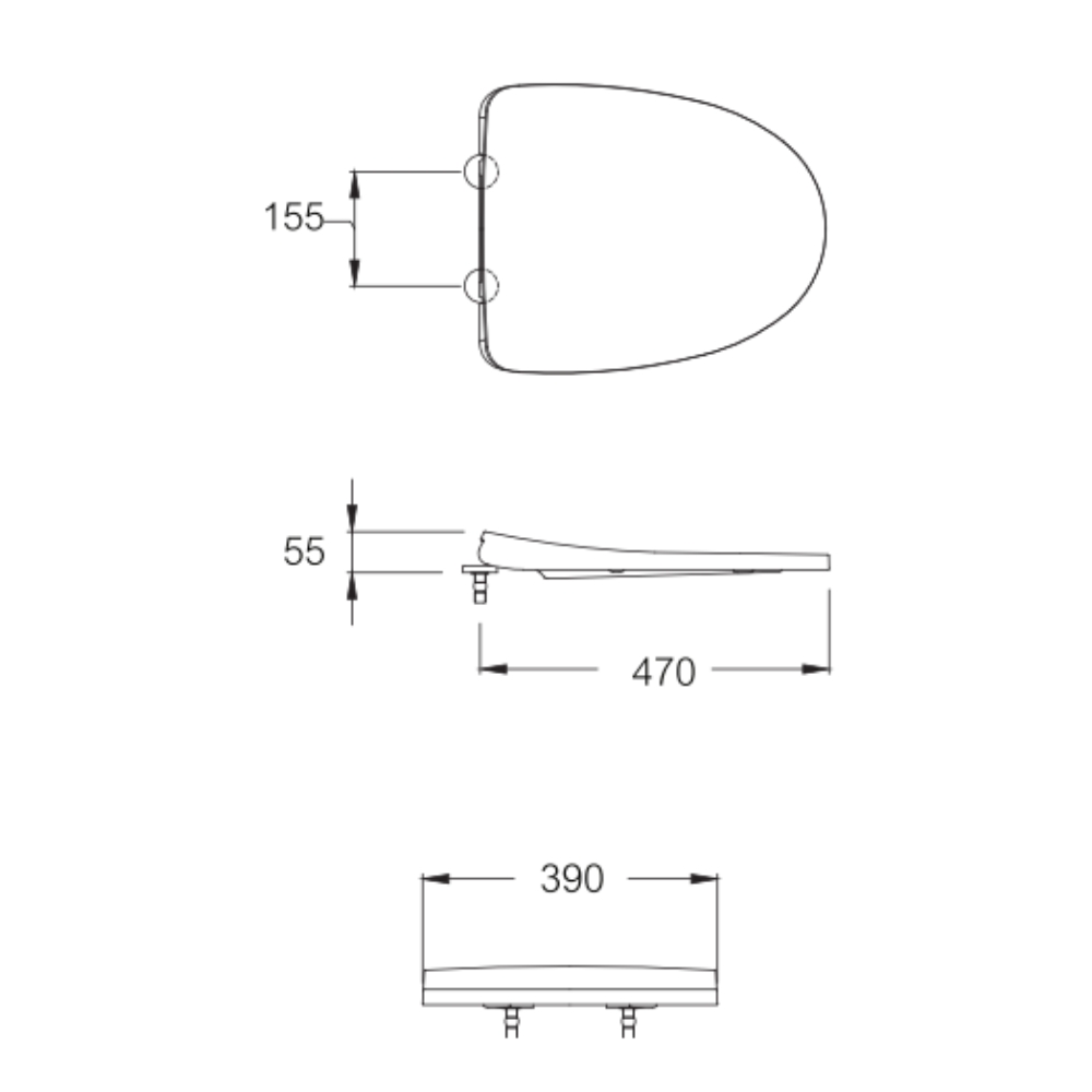 Nắp bàn cầu đóng êm COTTO C91253 C91253 - 2