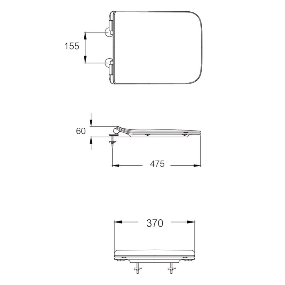 Nắp bàn cầu đóng êm COTTO C91542 C91542 - 2