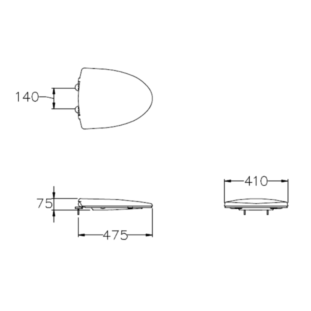 Nắp bàn cầu đóng êm COTTO C91831 C91831 - 2