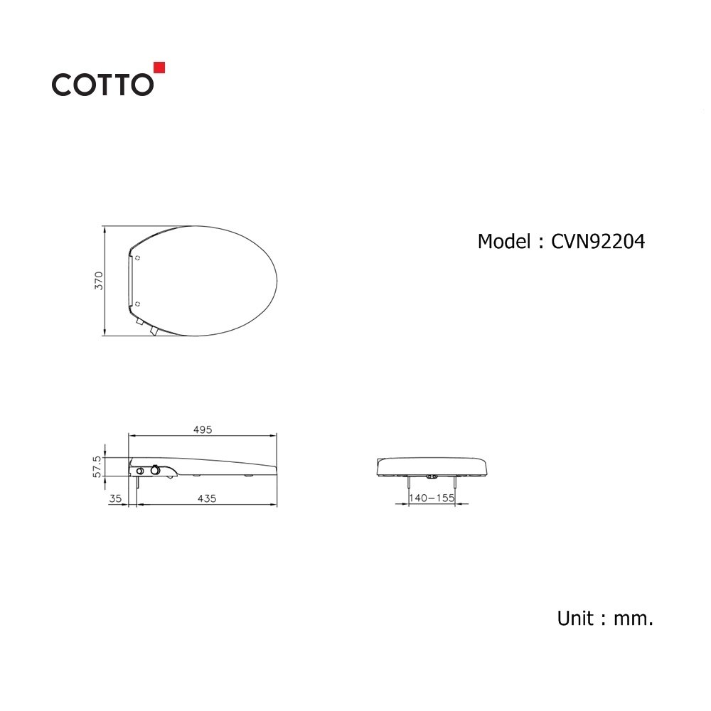 Nắp rửa cơ COTTO - 2