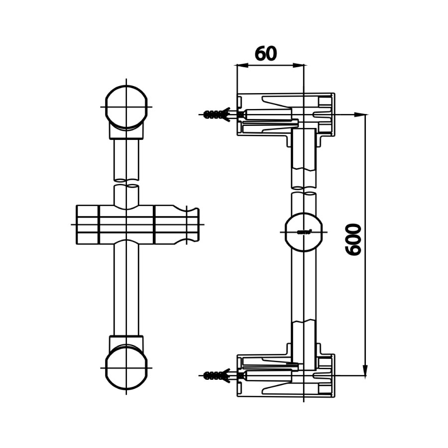 Thanh trượt sen tắm COTTO CT709(HM) Slide Bar CT709(HM) - 2