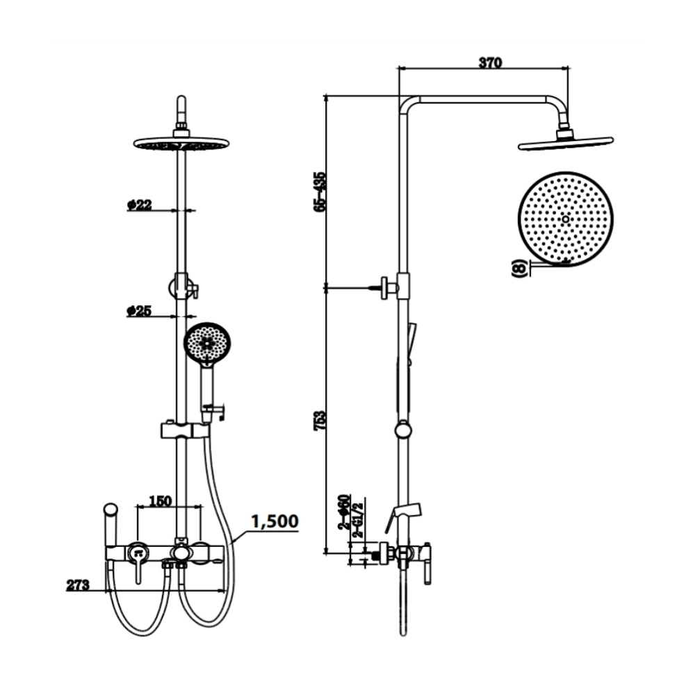 Bộ sen cây nóng lạnh bát tròn COTTO CT3003WOS CT3003WOS - 2