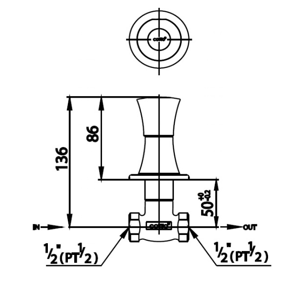 Củ sen lạnh COTTO âm tường CT1093C26(HM) CT1093C26(HM) - 2
