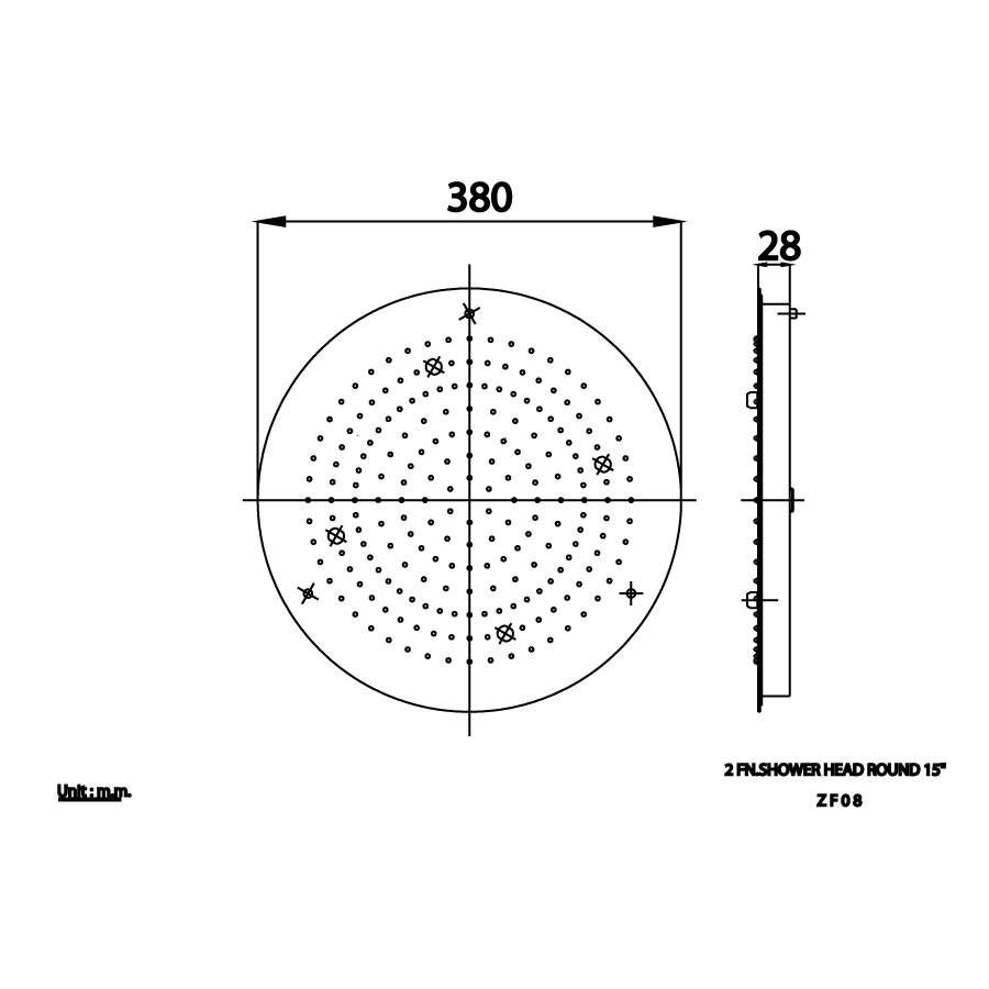 Bát sen mưa COTTO ZF08 âm trần ZF08 - 2