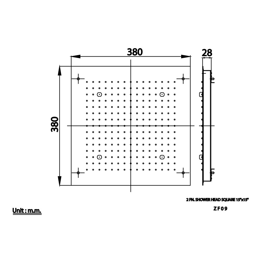 Bát sen mưa COTTO ZF09 âm trần ZF09 - 2