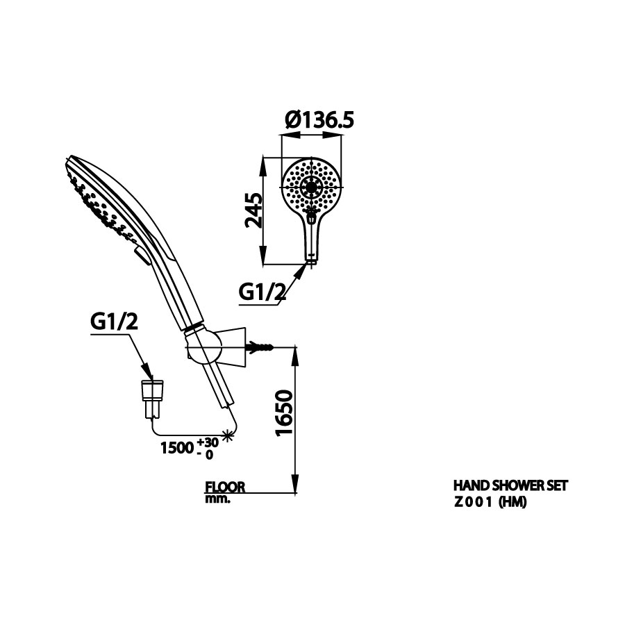 Tay sen tắm COTTO Z001(HM) 3 chức năng Z001(HM) - 2