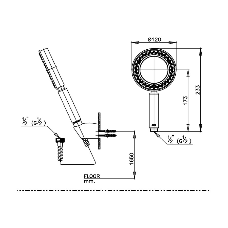 Tay sen tắm COTTO Z72(HM) 1 chức năng Z72(HM) - 2