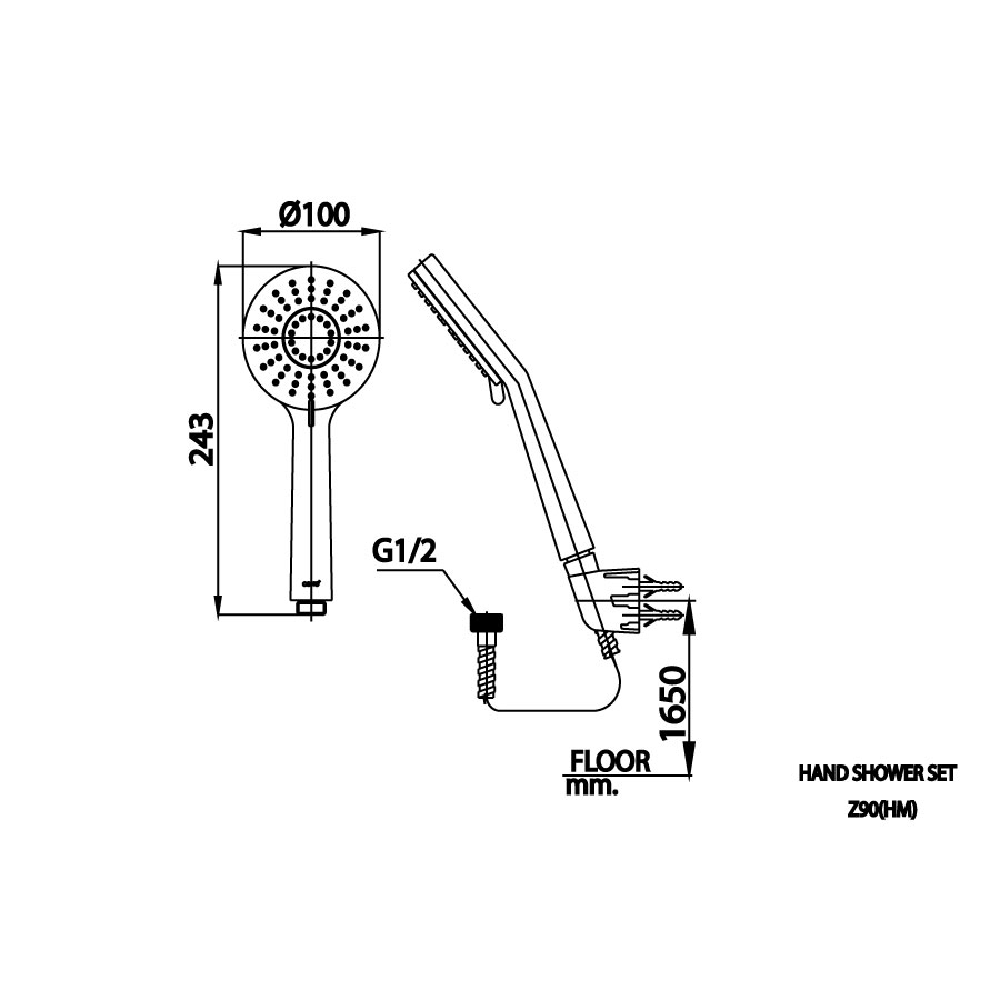 Tay sen tắm COTTO Z90(HM) 3 chức năng Z90(HM) - 2