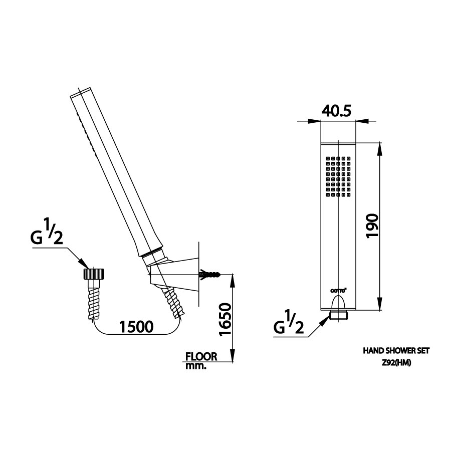 Tay sen tắm COTTO Z92(HM) 1 chức năng Z92(HM) - 2