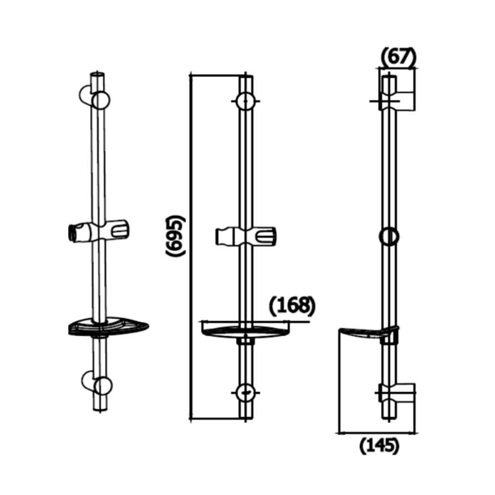 Thanh trượt sen tắm COTTO CT0138 CT0138 - 2
