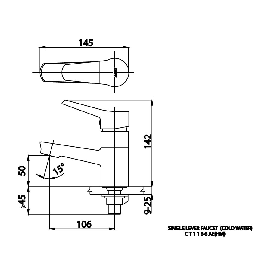 Vòi chậu lavabo COTTO CT1166AE lạnh Next III CT1166AE - 2