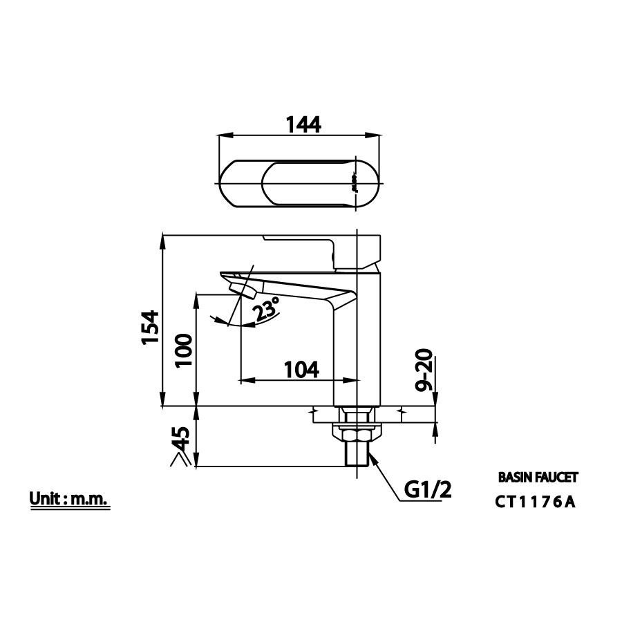 Vòi chậu lavabo COTTO CT1176A lạnh Waltz CT1176A - 2