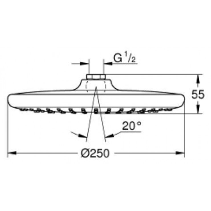 Bát sen tròn Tempesta 250 Grohe 26666000 26666000 - 2