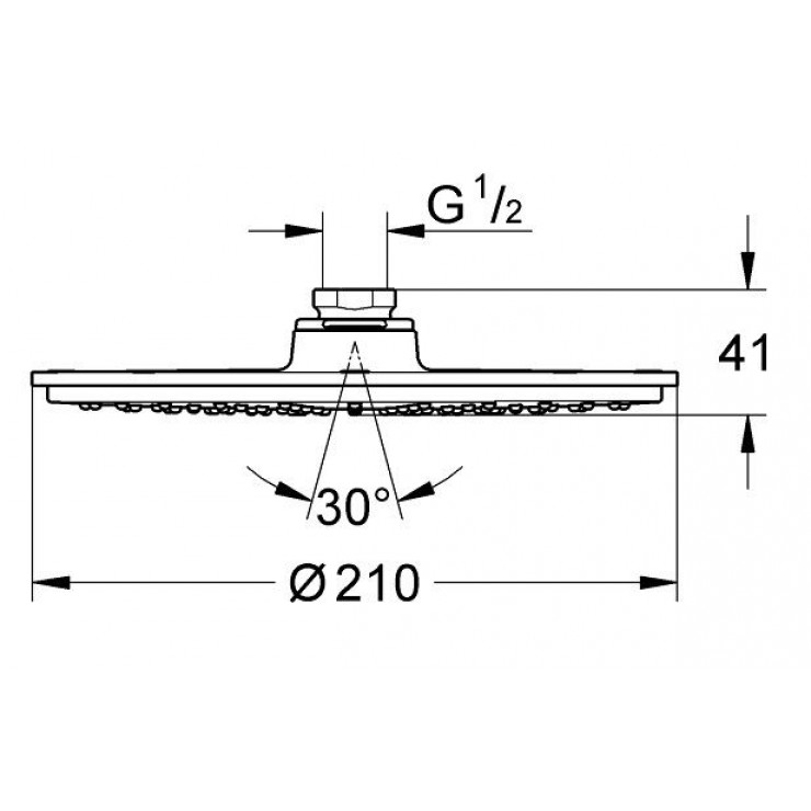 Bát sen tròn Rainshower Cosmopolitan 210 mm Grohe 28368000 28368000 - 2