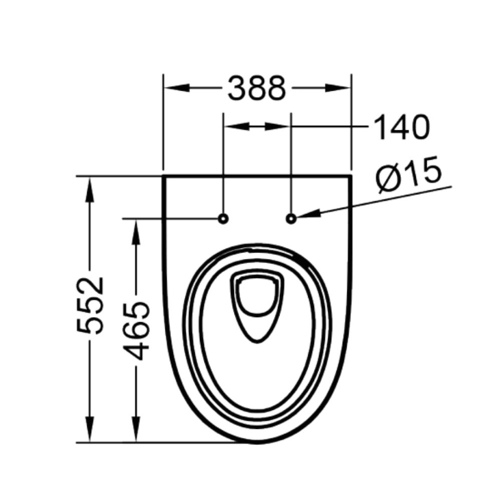 Thân bồn cầu treo tường Euro Ceramic GROHE 100999SH00 100999SH00 - 2