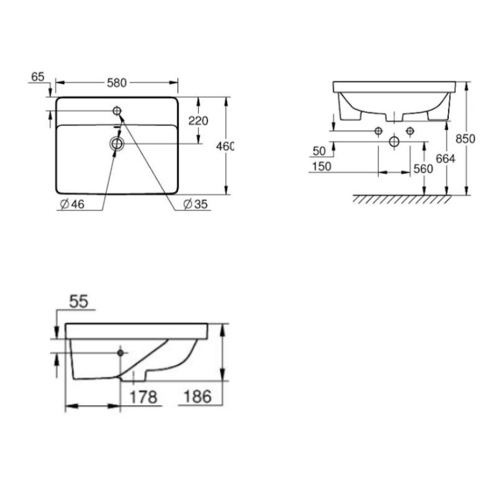 Chậu rửa bán âm bàn Euro Ceramic GROHE 101031SH00 101031SH00 - 2