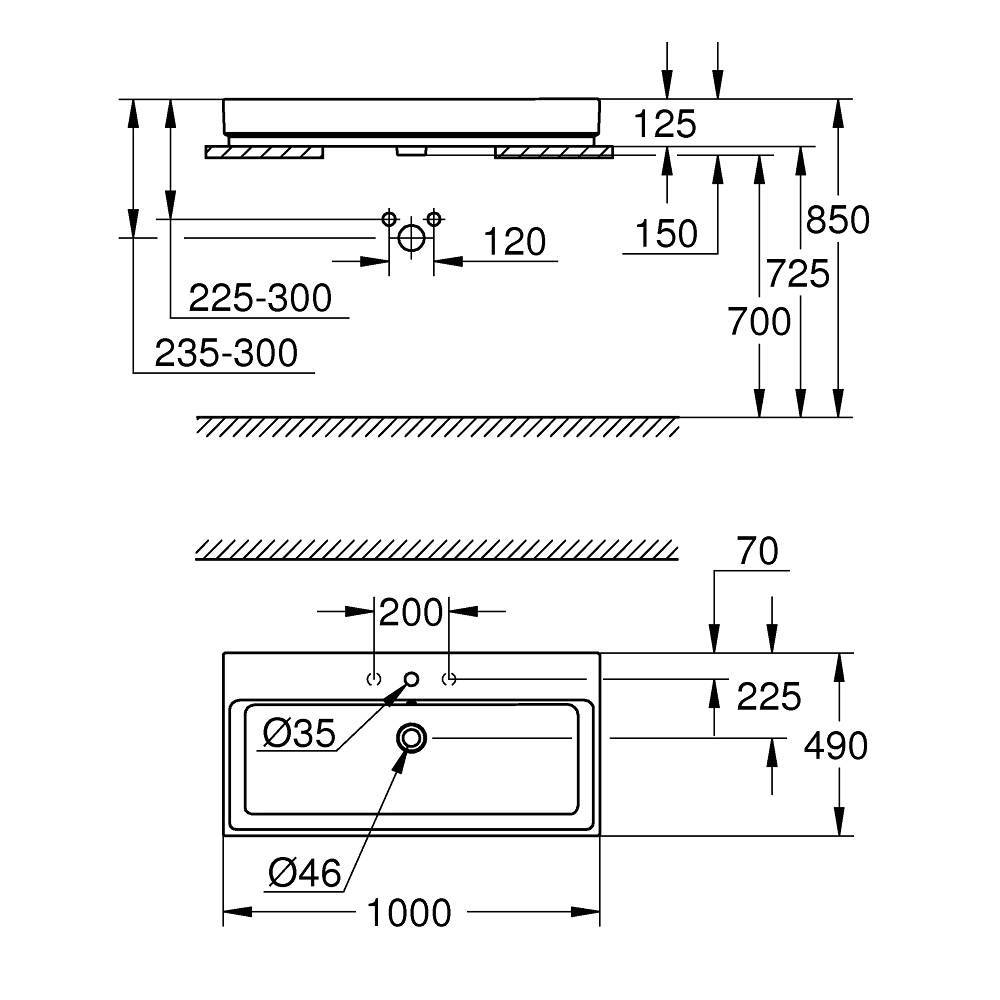Chậu rửa lavabo đặt bàn Cube Ceramic GROHE 3947500H 3947500H - 2