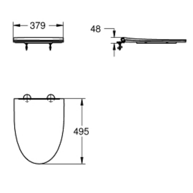 Nắp bồn cầu đóng êm BAU OP Grohe 36490000 36490000 - 6