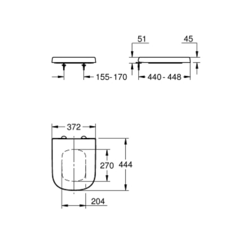 Nắp bồn cầu đóng êm Euro Ceramic GROHE 39330002 39330002 - 2