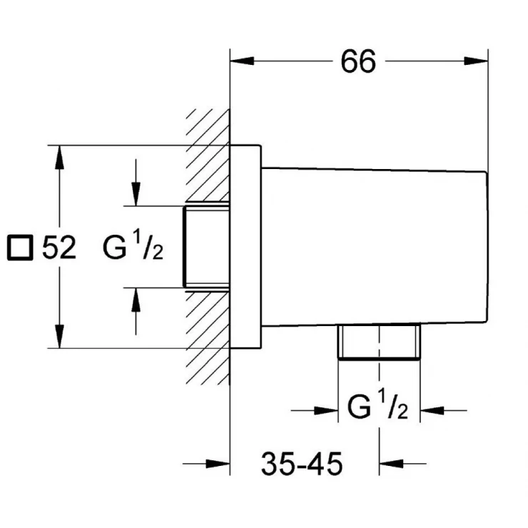 Đầu nối dây sen tắm Rainshower Euphoria Cube GROHE 27704000 27704000 - 5