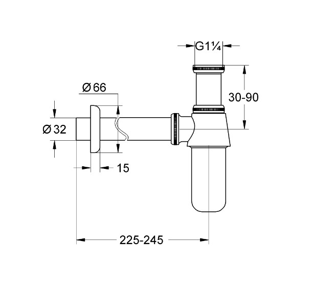 Co thoát nước chữ T GROHE 28920000 - 2