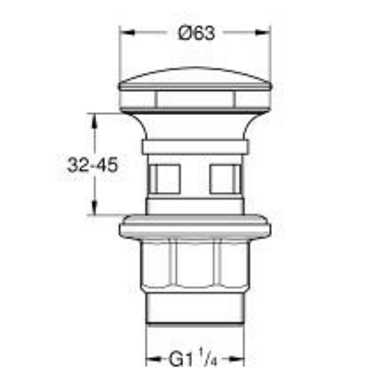 Nút xả nhấn lavabo GROHE 40824000 - 2