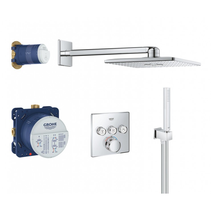 Bộ sen âm tường ổn nhiệt với bát sen GROHE 34706000 34706000