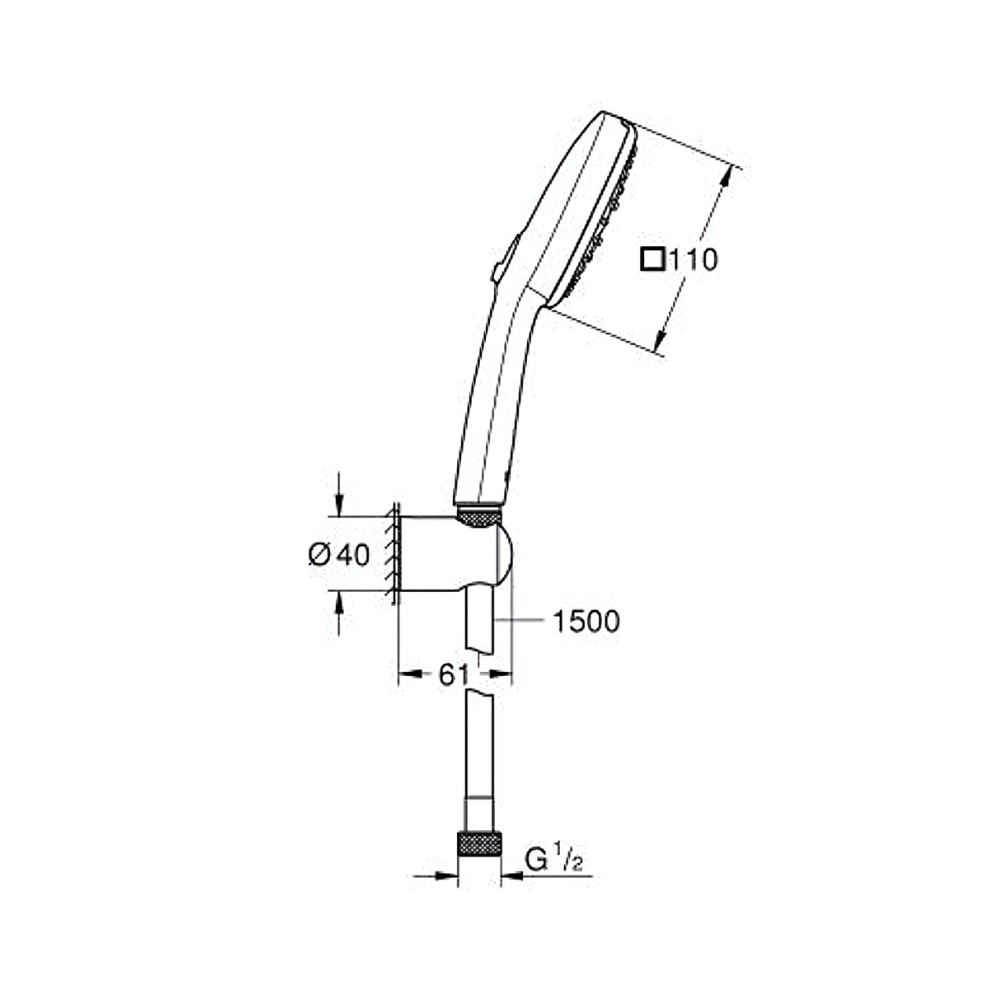 Tay sen tắm Tempesta Cube 110 3 chế độ GROHE 27588003 27588003 - 2