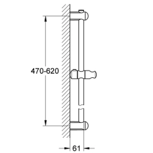 Thanh trượt sen tắm Euphoria 600mm Grohe 27499000 27499000 - 2