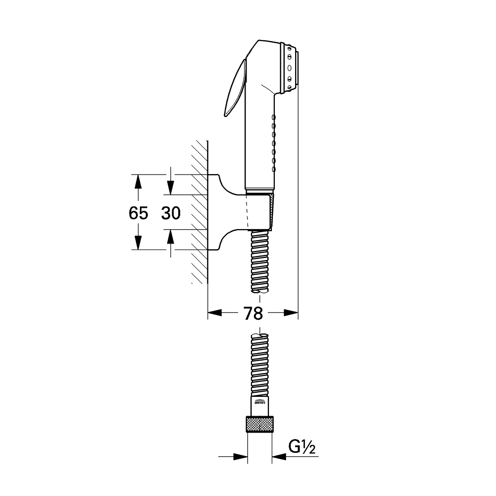 Bộ vòi xịt vệ sinh Trigger Spray 30 GROHE 27802IL0 - 2