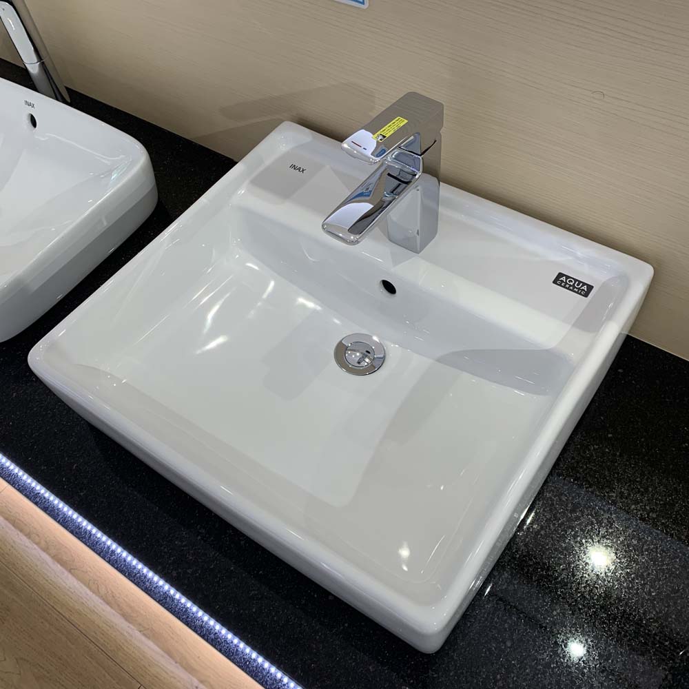 Chậu rửa lavabo đặt bàn INAX AL-293V (AL293V) (AL-293VFC) men Aqua Ceramic AL-293VFC/BW1 - 4