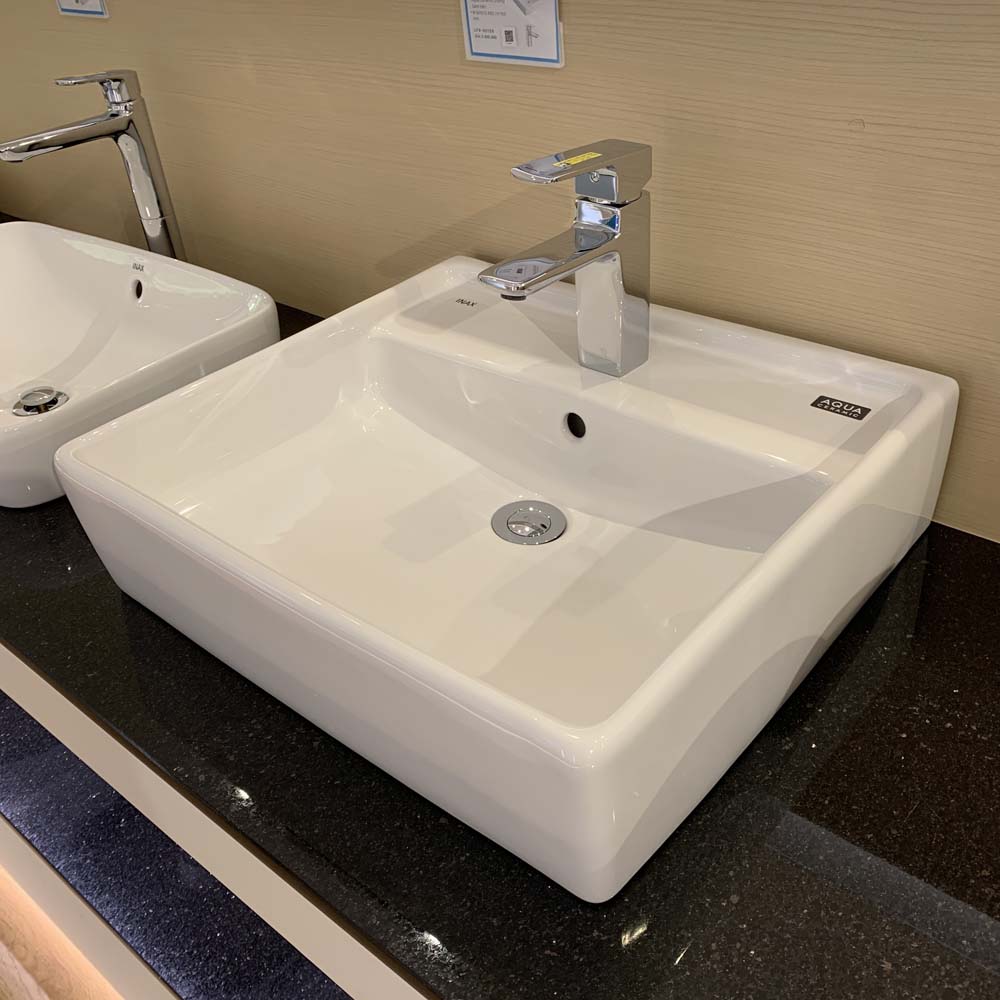 Chậu rửa lavabo đặt bàn INAX AL-293V (AL293V) (AL-293VFC) men Aqua Ceramic AL-293VFC/BW1 - 5