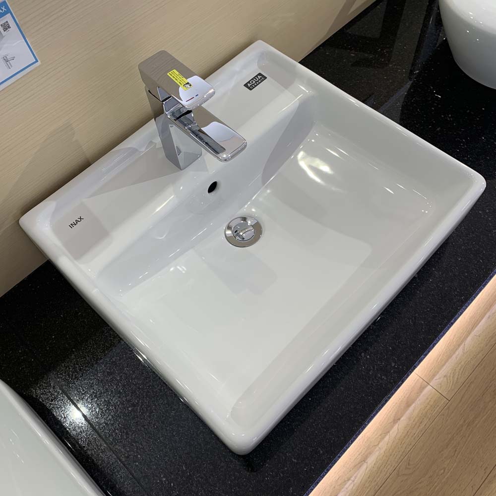 Chậu rửa lavabo đặt bàn INAX AL-293V (AL293V) (AL-293VFC) men Aqua Ceramic AL-293VFC/BW1 - 6