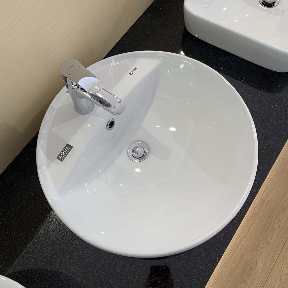Chậu rửa lavabo đặt bàn INAX AL-294V (AL294V) (AL-294VFC) men Aqua Ceramic AL-294VFC/BW1 - 3