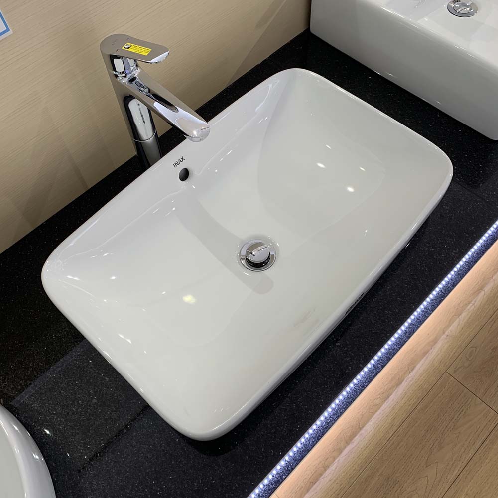 Chậu rửa lavabo đặt bàn INAX AL-299V (AL299V) men Aqua Ceramic AL-299V/BW1 - 2