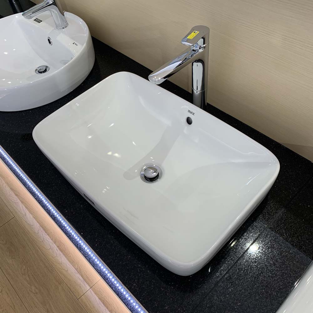 Chậu rửa lavabo đặt bàn INAX AL-299V (AL299V) men Aqua Ceramic AL-299V/BW1 - 6