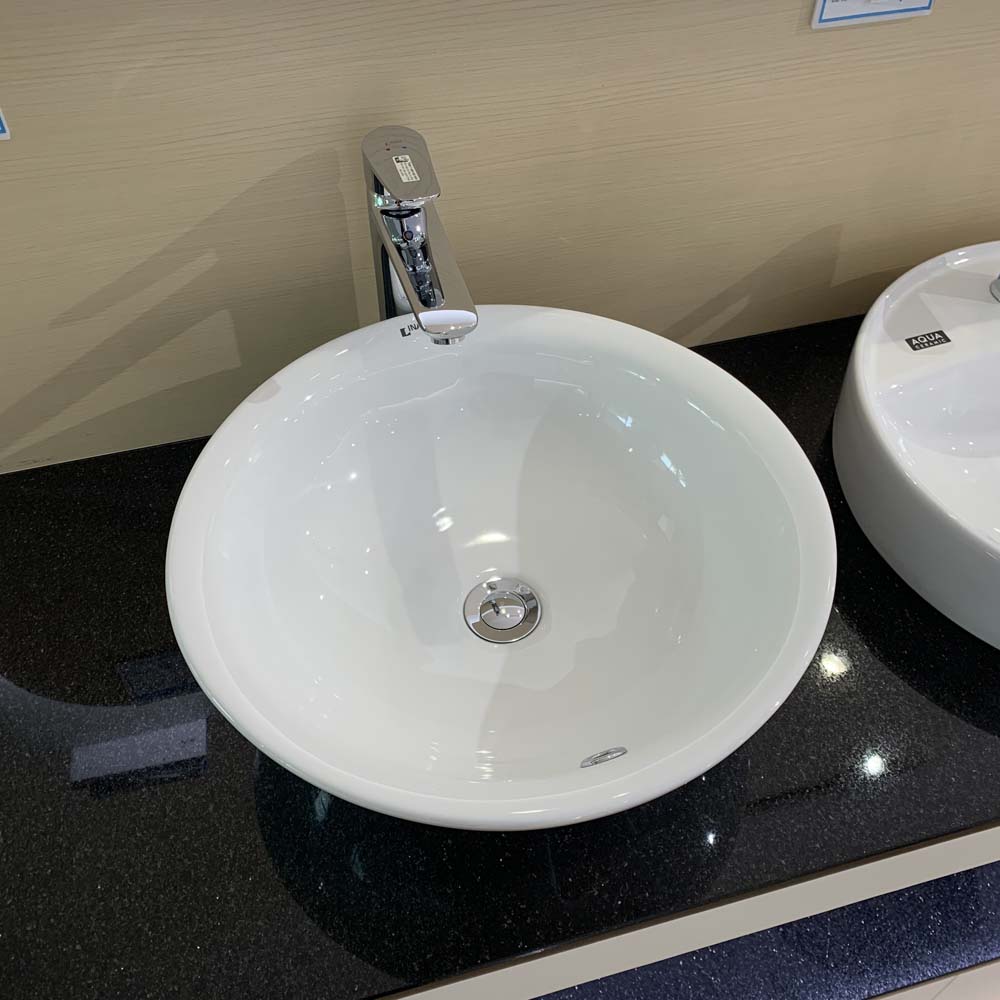 Chậu rửa lavabo đặt bàn INAX AL-445V (AL445V) men Aqua Ceramic AL-445V/BW1 - 3