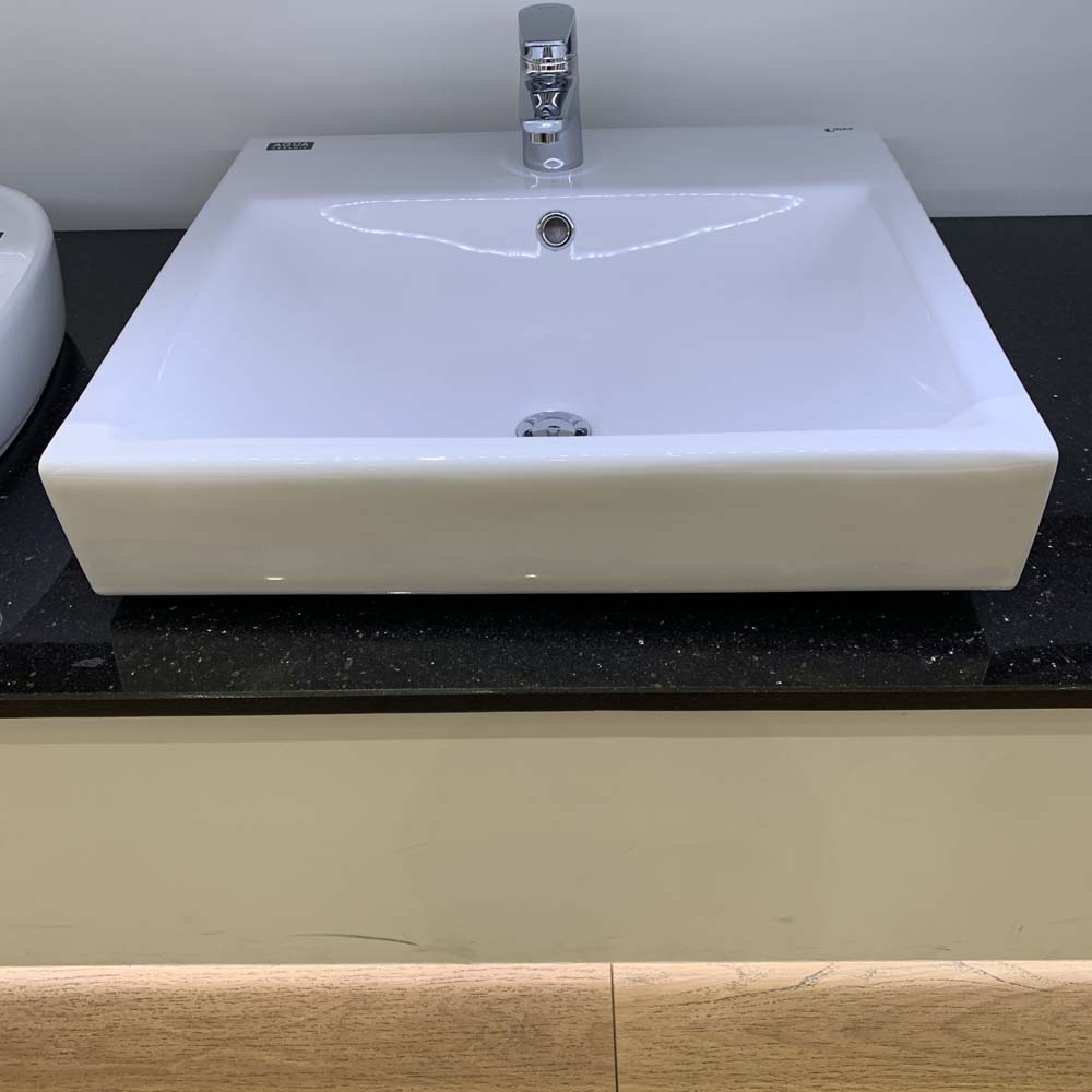 Chậu rửa lavabo đặt bàn INAX AL-536V (AL536V) (AL-536VFC) men Aqua Ceramic AL-536VFC/BW1 - 4