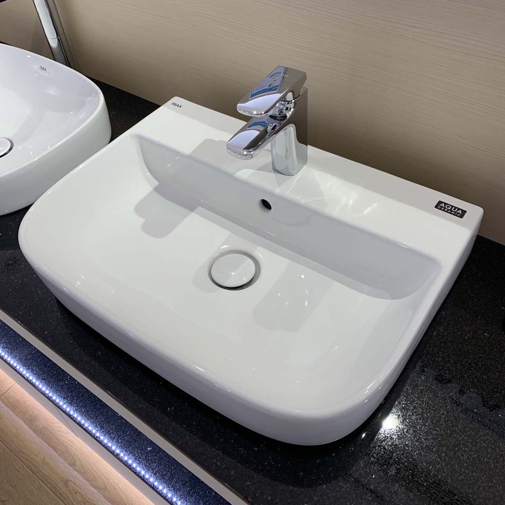 Chậu rửa lavabo đặt bàn INAX AL-632V (AL632V) (AL-632VFC) men Aqua Ceramic AL-632VFC/BW1 - 4