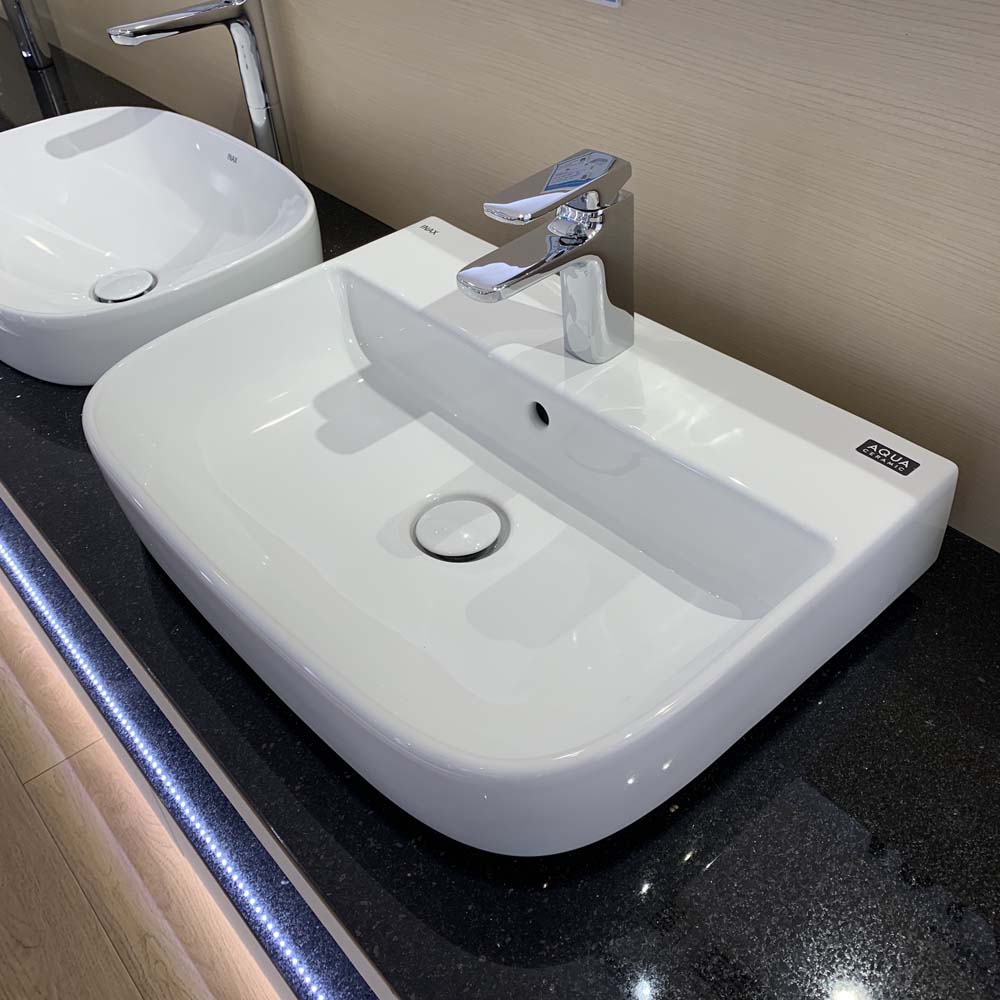 Chậu rửa lavabo đặt bàn INAX AL-632V (AL632V) (AL-632VFC) men Aqua Ceramic AL-632VFC/BW1 - 5