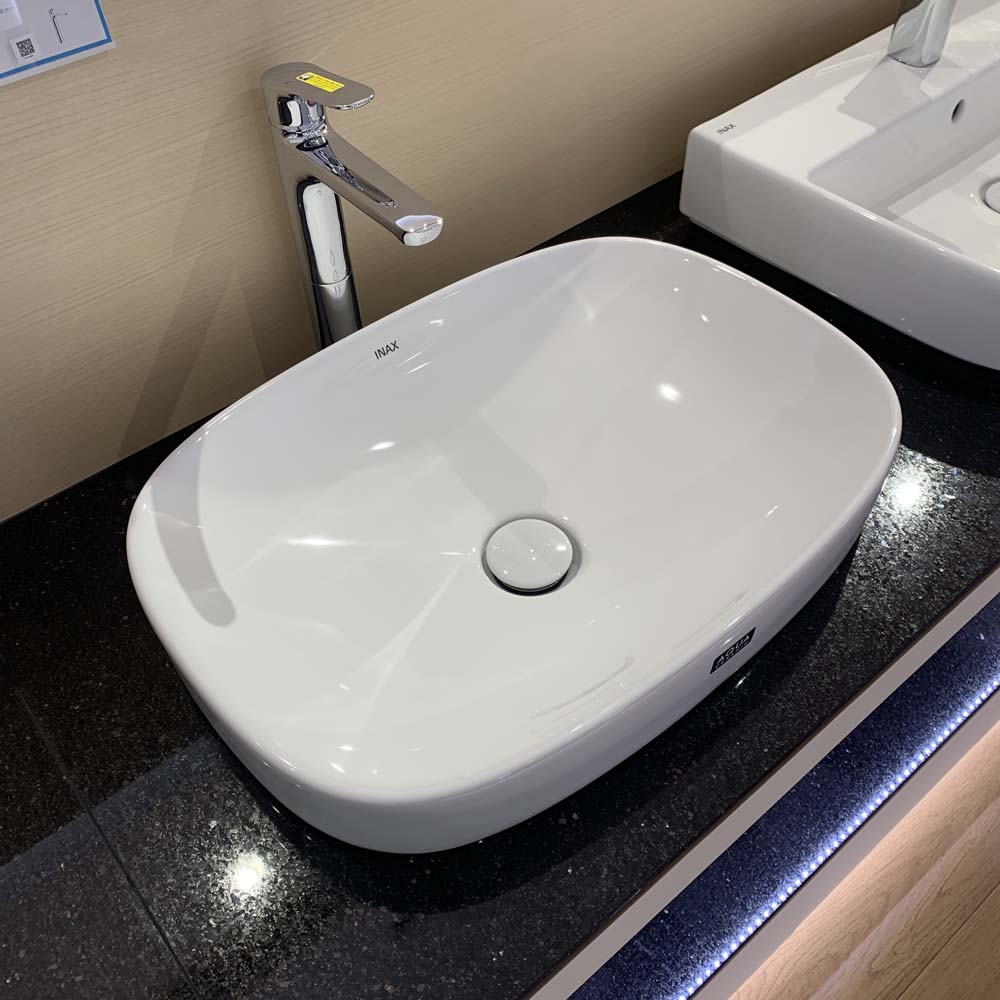 Chậu rửa lavabo đặt bàn INAX AL-642V (AL642V) men Aqua Ceramic AL-642V/BW1 - 2