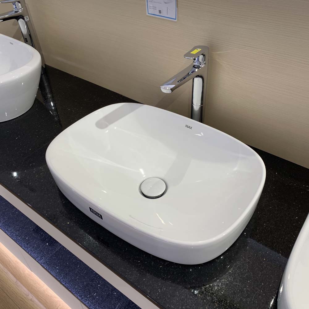 Chậu rửa lavabo đặt bàn INAX AL-642V (AL642V) men Aqua Ceramic AL-642V/BW1 - 4