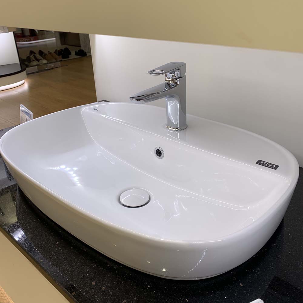 Chậu rửa lavabo đặt bàn INAX AL-652V (AL652V) (AL-652VFC) men Aqua Ceramic AL-652VFC/BW1 - 4