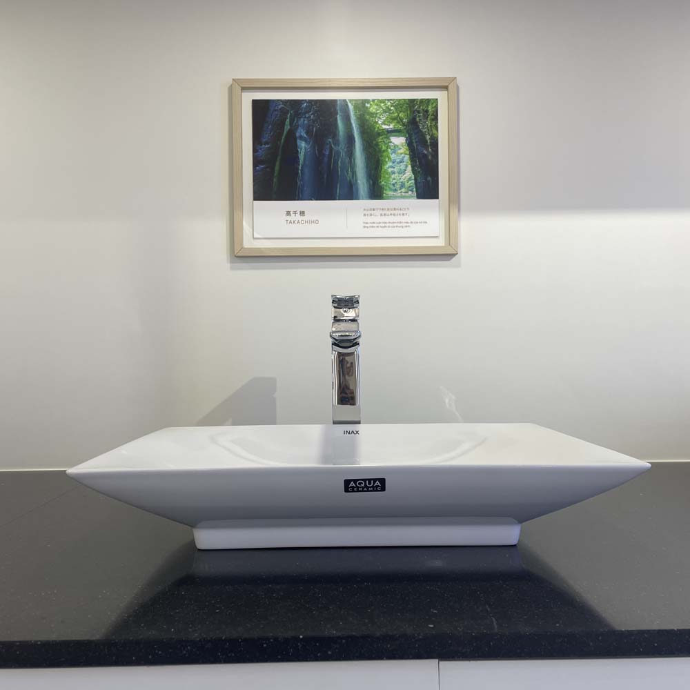 Chậu rửa lavabo đặt bàn INAX AL-S610V (ALS610V) men Aqua Ceramic AL-S610V/BW1 - 3